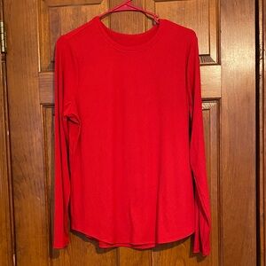 No Boundaries Red Long Sleeve Tee